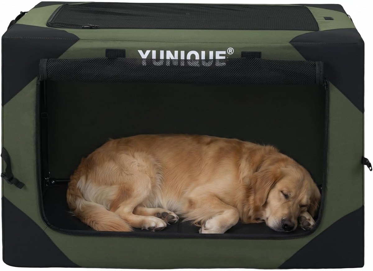 YUNIQUE Foldable Soft Travel Dog Crate
