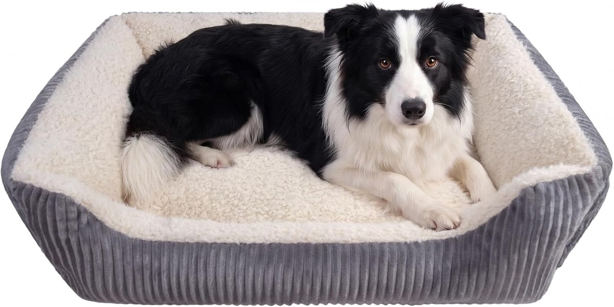 YUNIQUE Corduroy Dog Bed